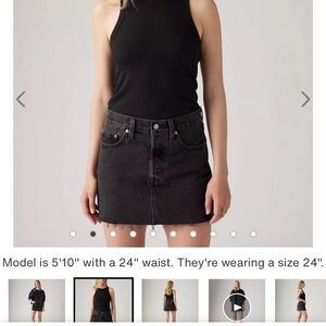 Levi’s black icon mini skirt
